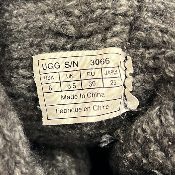 Women's UGG Classic Cardy Sweater Wool Knit Knee Sock Boots BLACK 8 - Picture 7 of 8